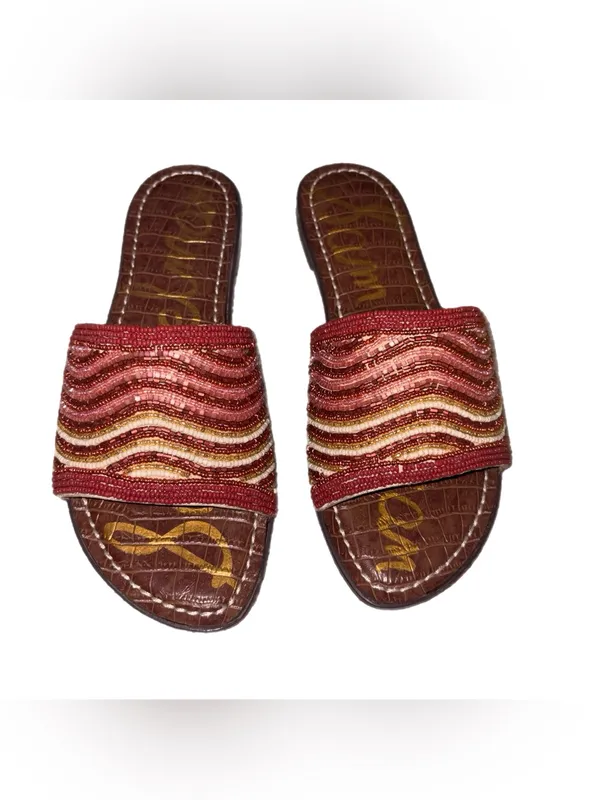 Sam Edelman Gallie Beaded Slide Sandal in Sunset Multi Size 7.5 New In Box - Image 3