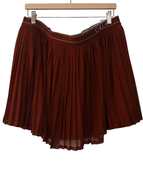 CALIA Pleated Mesh Mini Skort Red Brown Size XXL NEW Tennis Pickleball Sporty - Image 2