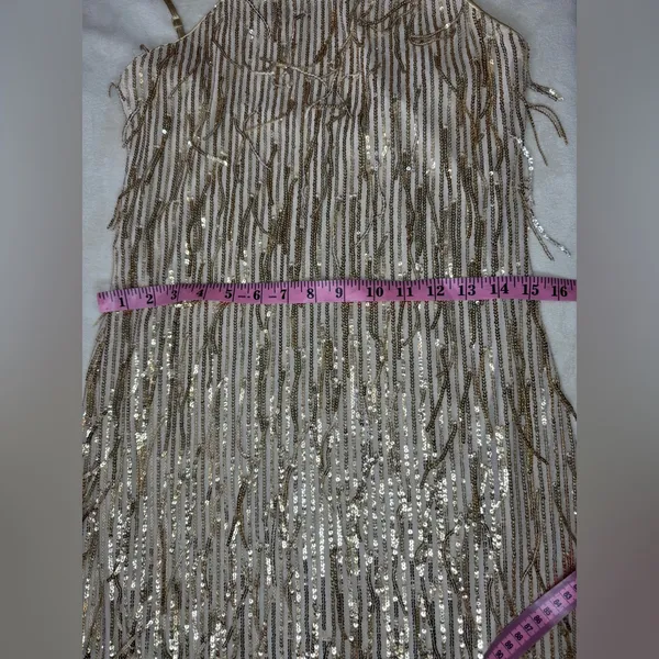 Trixxi Gold Sequin Slip Mini Dress - Image 10
