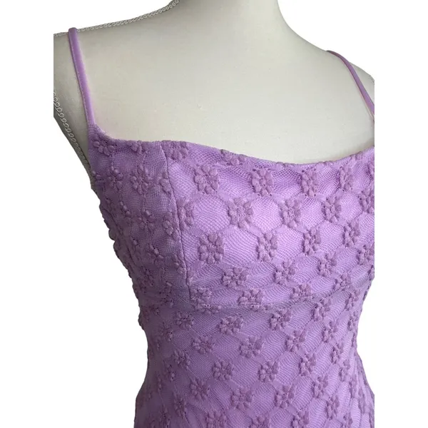 Bardot Adoni Mesh Midi Dress in Lilac Purple 6 New Womens Bodycon Stretch - Image 5