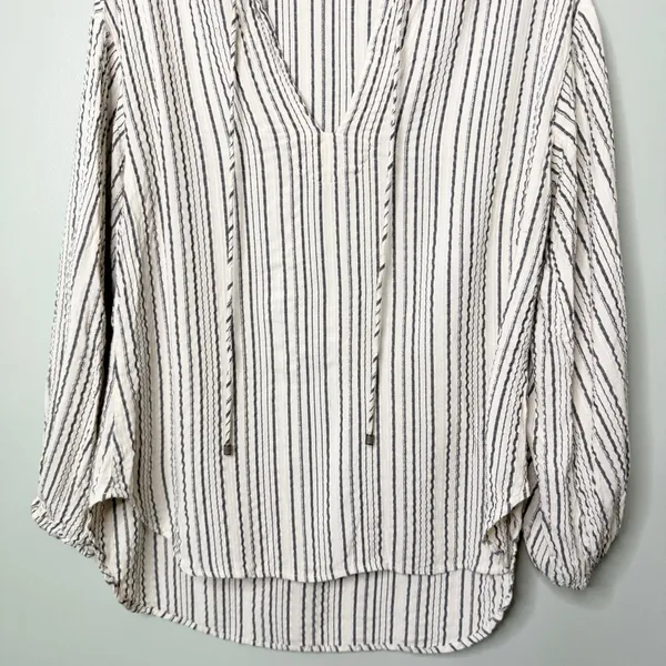 Free People Rhythm Of The Night Striped Tunic Top Ivory Black Women’s Size Small - Image 11