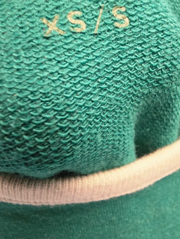 {XS/S} Tuckernuck Tnuck Sport Green And White Terry Farah Pullover Top - Image 9