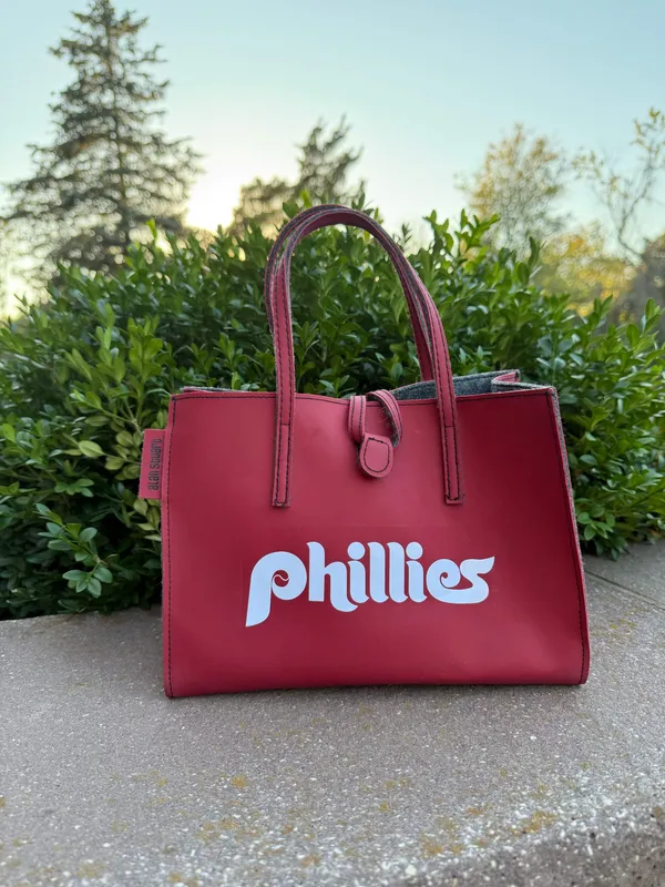Custom made Philadelphia Phillies Mini Red Matte Hand Bag - Image 8