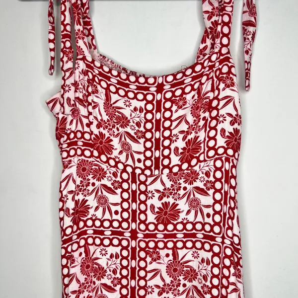 Aqua Tile Printed Midi Dress Size Small - Image 5