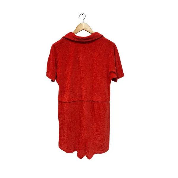 Marine Layer Red Terry Out Zip Romper Medium Casual Boho Beach - Image 5