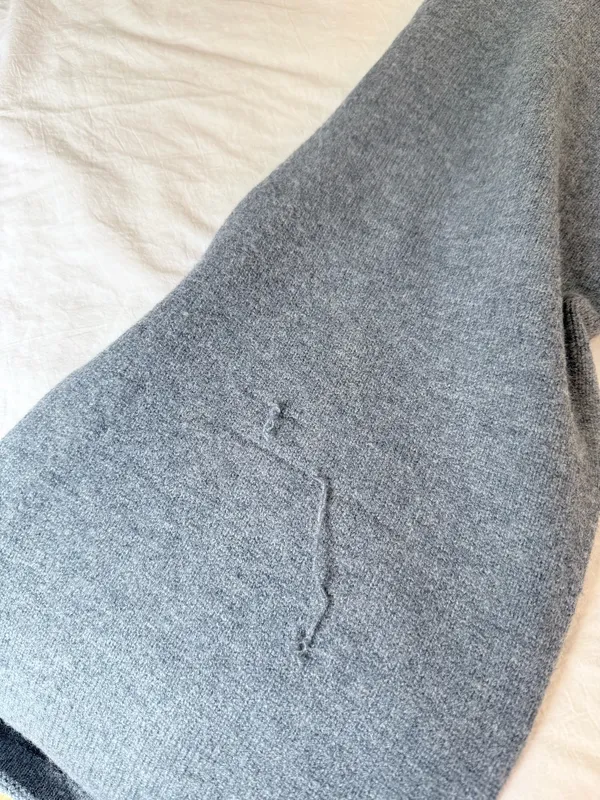 Sincerely Jules Blue Knit Fold Over Stretchy Pants - Image 5