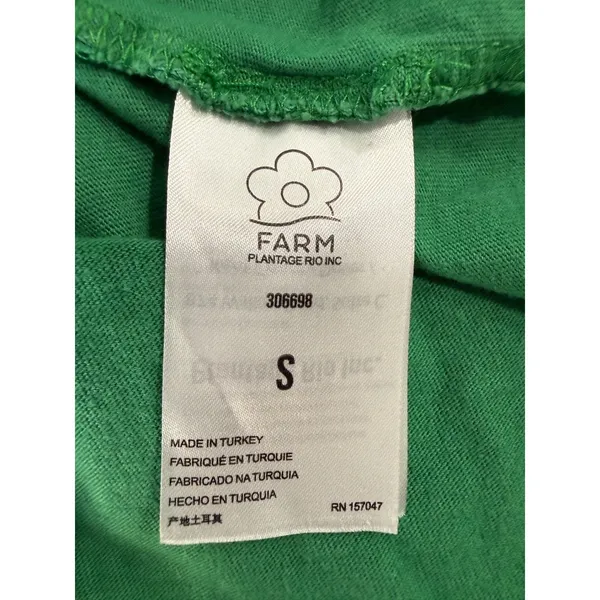 Farm Rio Green Capricornio Zodiac Graphic T-Shirt‎ Womens Small 100% Cotton - Image 7