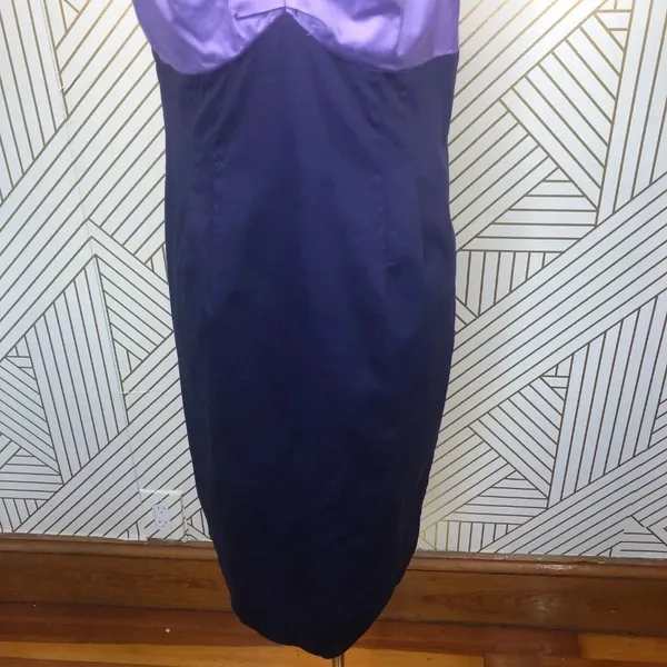 Boden Colorblock Purple Empire Sleeveless Dress‎ - Image 4