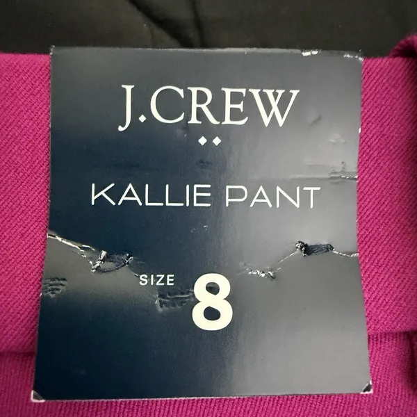 J.Crew‎ Kallie Pant Womens 8 Fuchsia Hot Pink Straight Ankle Career Stretch NWT - Image 15
