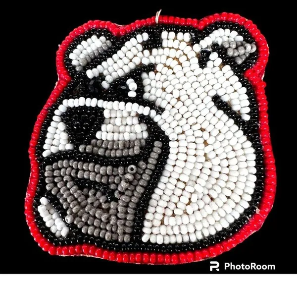 Bulldog Earrings UGA Dawgs University of Georgia Beaded Dangle Post New … - Image 7