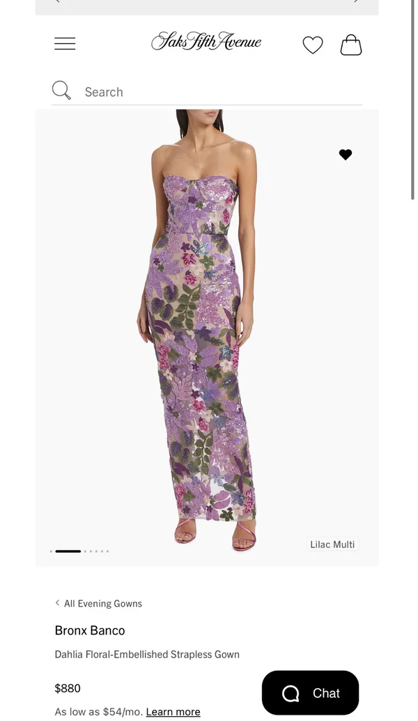 Bronx and Banco Strapless floral Gown - Image 3