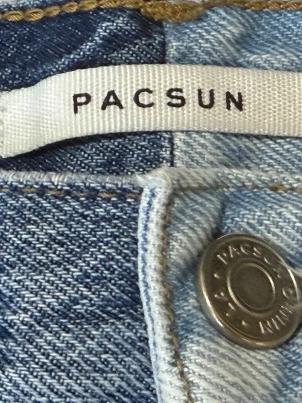 PACSUN High Rise Straight leg Buttonfly Two Tone Denim Jeans Women’s Sz 22 - Image 6