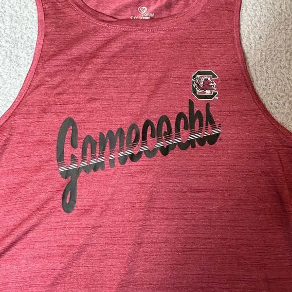 Colosseum South Carolina Gamecocks Tank Top Womens‎ XL Maroon Graphic Pullover Tank Top - Image 3