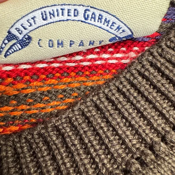 BEST UNITED GARMENTS Company Women's Fair Isle Knit Sweater Multi Color Size M‎ - Image 3