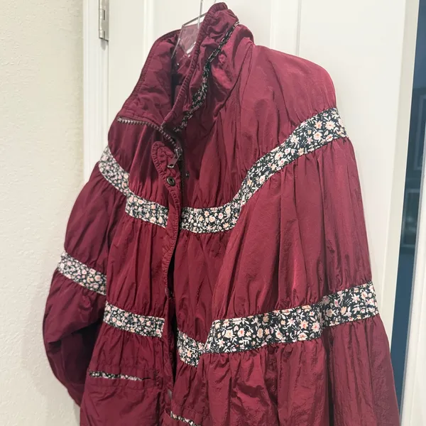 FREE PEOPLE WE THE FREE On My Mind Bomber Jacket size Small Winter Oversized‎ - Image 9