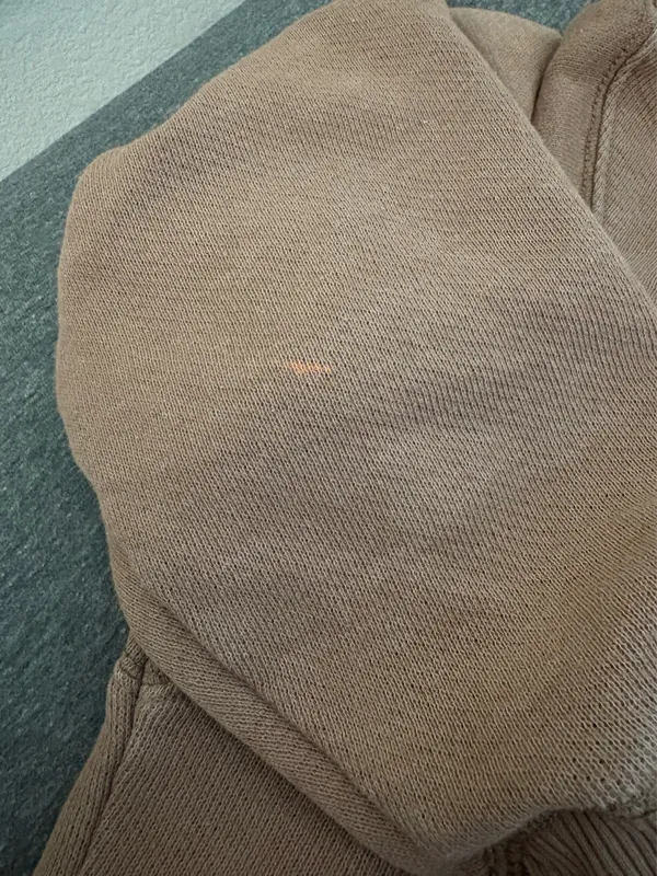 American Eagle Distressed Pullover Hooded Sweatshirt Brown - Image 3