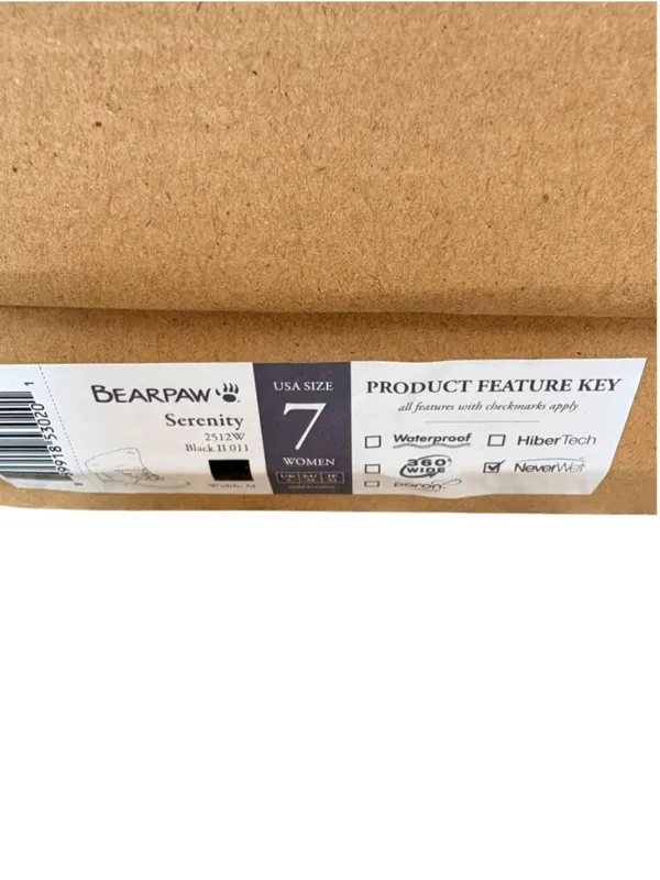 Bearpaw Serenity Winter Boots Black Grey Faux Fur Women’s Size 7 NIB - Image 7