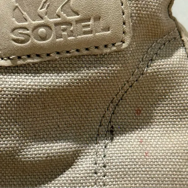 Sorel Canvas & Leather PDX Wedge Lace‎ Up Bootie Size 6.5 A58 - Image 4