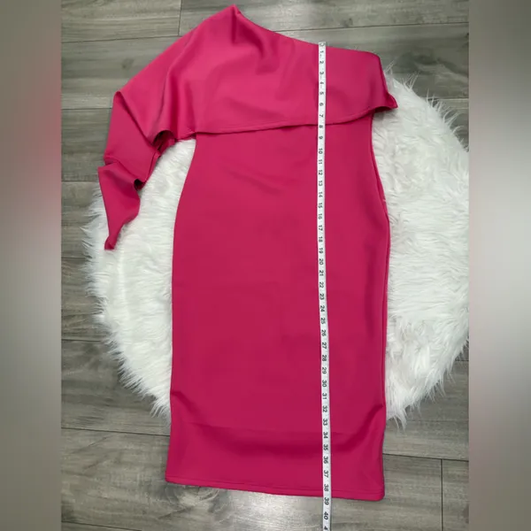 🆕 Elegant Pink Women's Dress Size L - Image 5