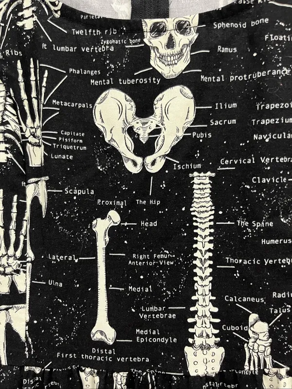 Folter Black Skeleton/Anatomy dress size M - Image 3