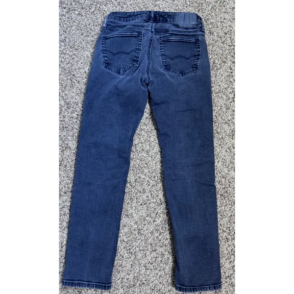 American Eagle Women's Jeans Size 26x28 dark wash black denim straight leg - Image 3