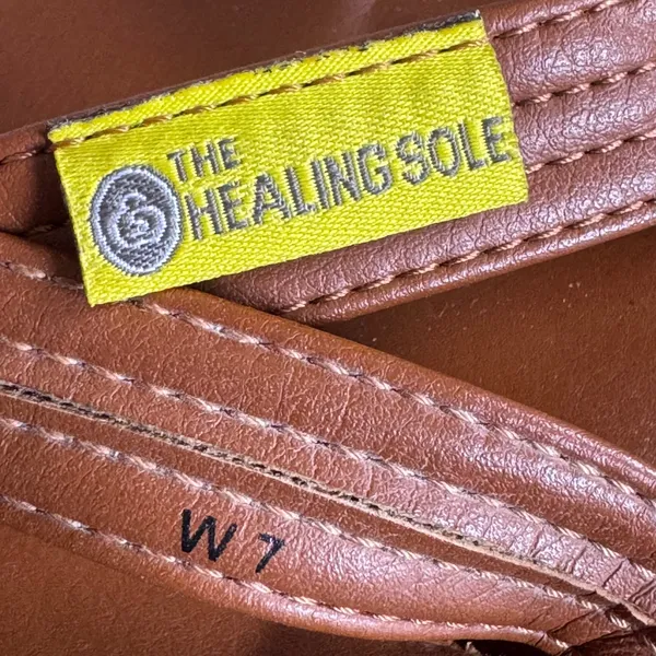 The Healing Sole Original Brown Orthopedic Recovery Flip Flop Sandals Womens W7 - Image 2