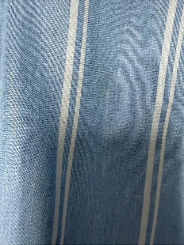 beachlunchlounge Light Blue Striped Lace-Up Sleeveless Midi Dress - Image 2