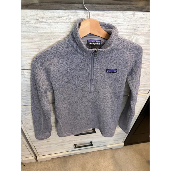 Patagonia Better Sweater 1/4 Zip Fleece Pullover Womens Small Heather Grey - Image 2