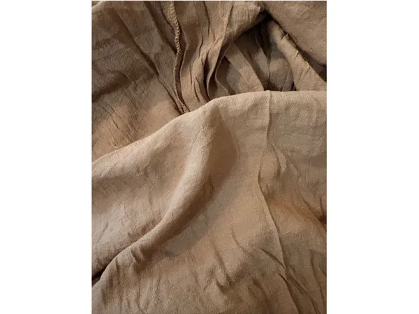 Wishlist Apparel Falling In Love Tie-Front Tiered Camel Maxi Dress Size S - Image 12