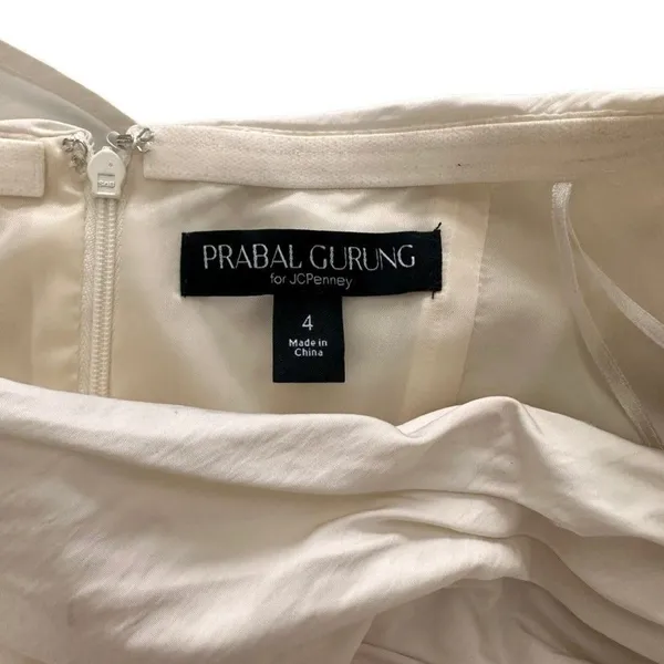 PRABAL‎ GURUNG x JC PENNEY Off Shoulder Ruffle Mini Dress Sz 4 - Image 3