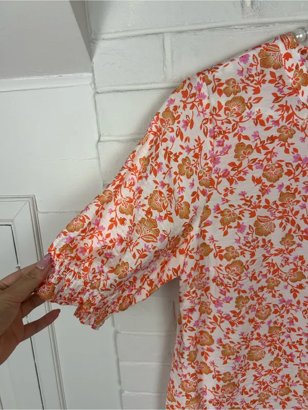 Croft & Barrow Floral Print Button Front Top Size S - Image 5