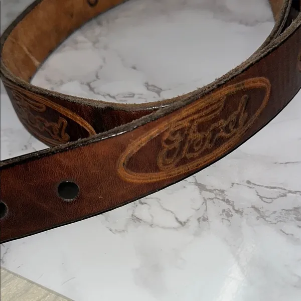Ford Brown Leather Belt - Image 2
