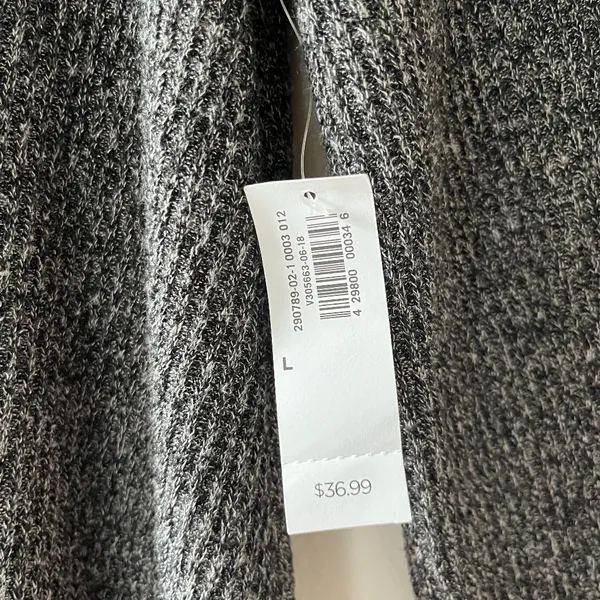Old Navy Sz L Stretch Marled Pullover Flare Swing‎ Midi Dress Long Flare Sleeve - Image 4