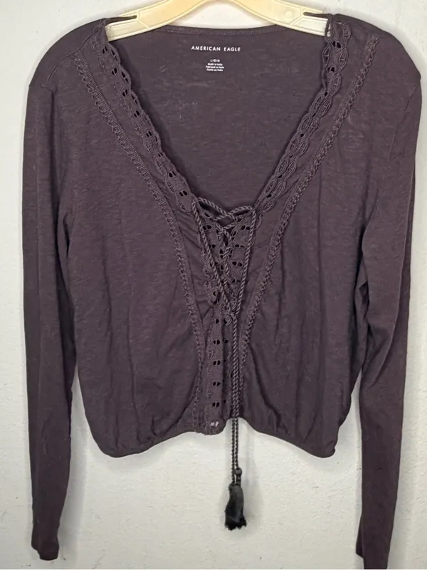 American Eagle Lace Up Top - Image 8