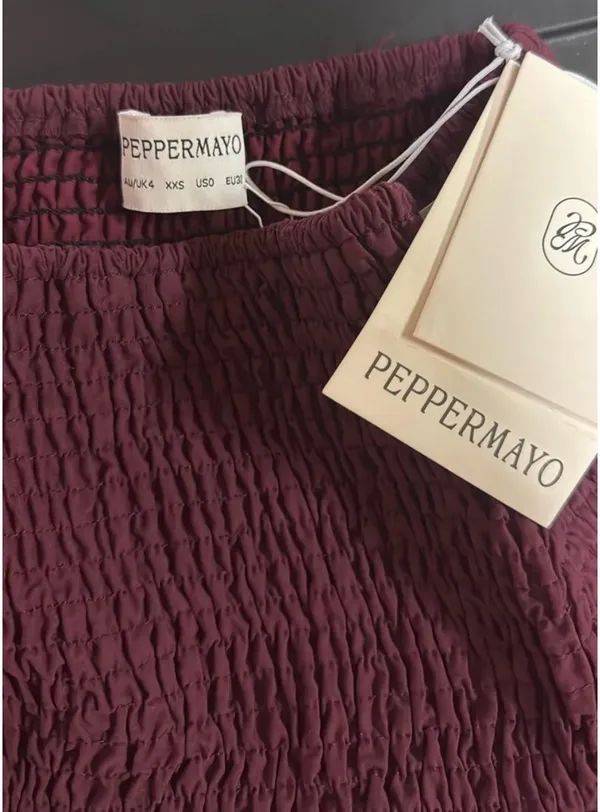 Peppermayo Darlee Shirred Mini Skirt - Image 4