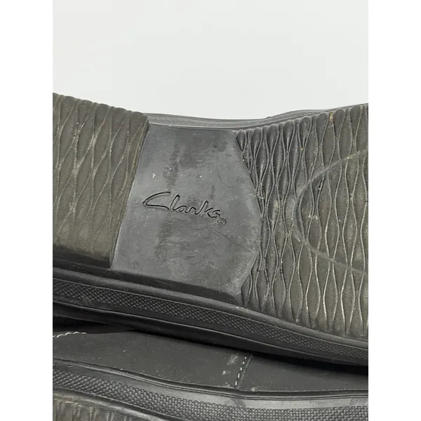 Women's Clarks-Carima Luna-Black Leather Textile Zip Boots Sz 9.5 M C-2 - Image 7