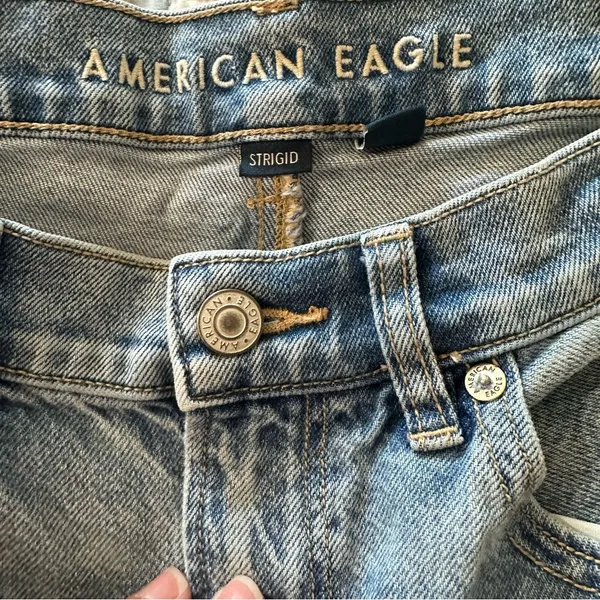 American Eagle Outfitters Light Blue Baggy Straight Leg High Rise Jeans - Image 6