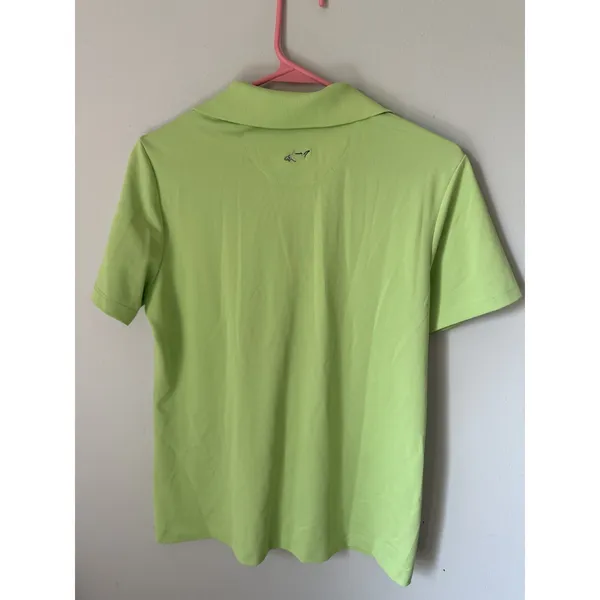NWT Greg Norman Large Polo Shirt Womens Green Short Sleeve Stretch Golf Play Dry - Image 4