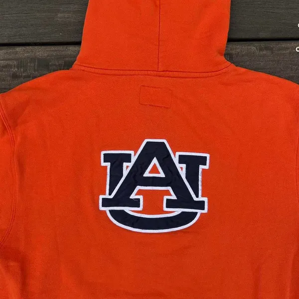 Vintage Orange Jansport Auburn Tigers Hoodie Sweatshirt Colligate Top - Image 6