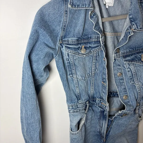 Zara Denim Jumpsuit Size M - Image 7