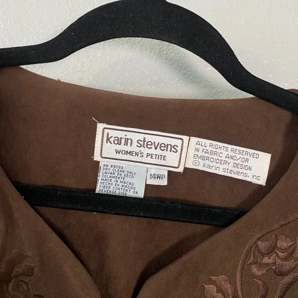 Brown Vegan Suede Jacket 14WP Goblincore Forest Fairy Cottagecore Western Boho - Image 3