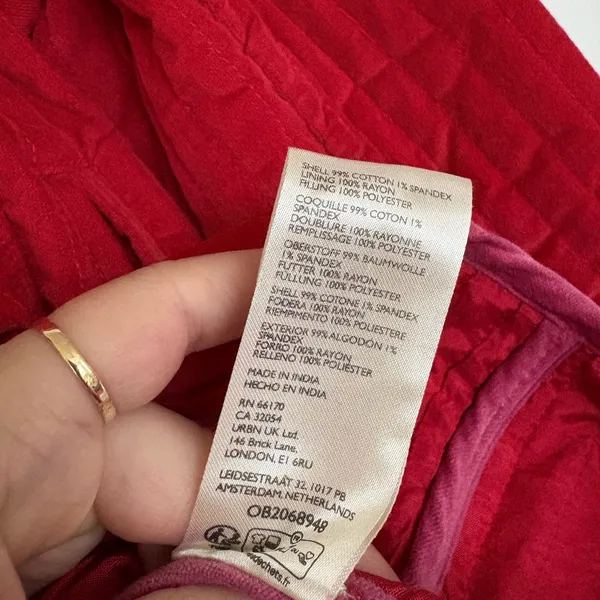NWT Free People Quilted Velvet Natalia Jacket in Sweet Heart Sz Large - Image 8