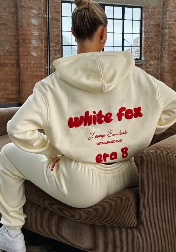 White Fox Era 8 Oversized Hoodie Cherry Cream - Image 2