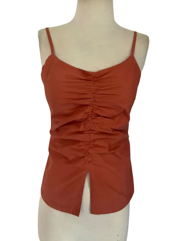 DRAE Shirred Backless Camisole in Small Womens Sleeveless Tank Top - Image 4