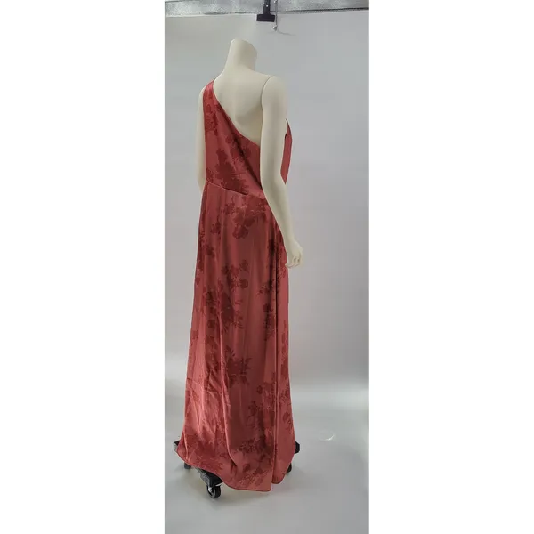 Birdy Grey Kira Dress XL Wild Rose Whimsical Bloom Matte Satin One Shoulder Maxi - Image 13