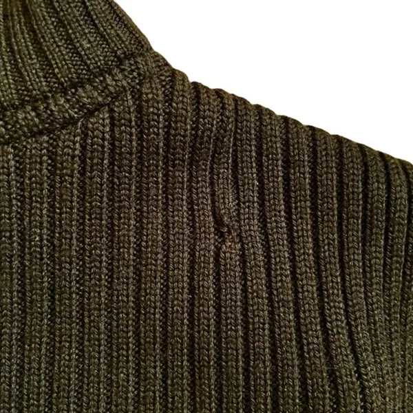 Saks Fifth Avenue Vtg Real Clothes Brown Suede Leather Merino Wool Sweater Vest - Image 9