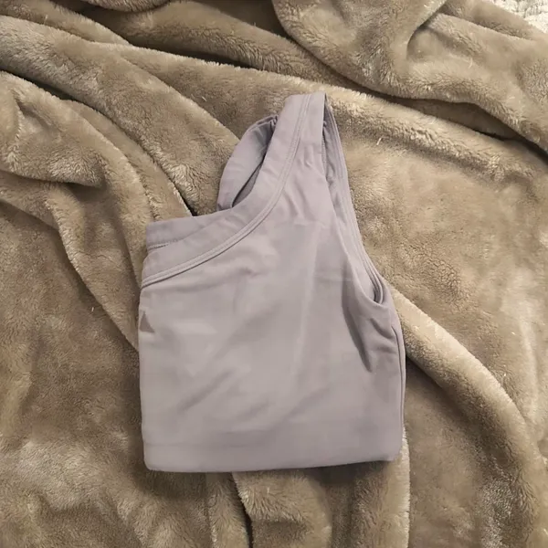 Grey Purple vitality cloud II asymmetrical sports bra - Image 5
