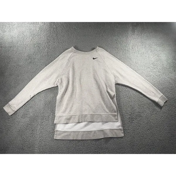 Nike Sweatshirt Women Small Swoosh Logo Tunic‎ Pullover Pocket Long Sleeve - Image 2