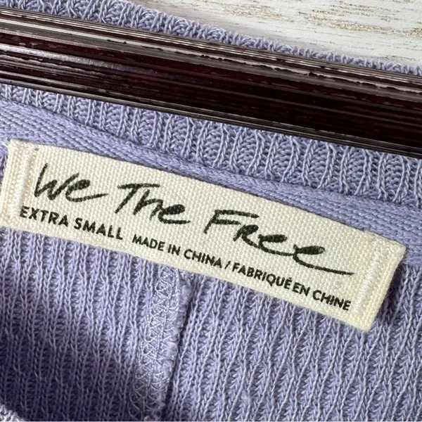 We The Free Thermal‎ Dolman Sleeve Slouchy Crop Shirt Lavender Purple XS - Image 10