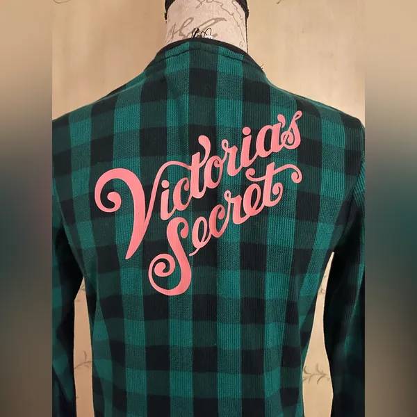 Victoria's Secret Thermal One Piece Onesie Pajama Plaid Size S - NWT - Image 5